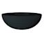Japi Black Linea Low Bowl Outdoor Planter, 24"