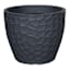 Japi Black Prisma Round Outdoor Planter, Small