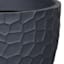 Japi Black Prisma Round Outdoor Planter, Small