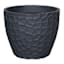 Japi Black Prisma Round Outdoor Planter, Medium