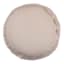 Found & Fable Taupe Knitted Round Throw Pillow with Fringe, 16"