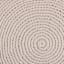 Found & Fable Taupe Knitted Round Throw Pillow with Fringe, 16"