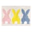 Homespun Easter Three Bunnies Bath Rug, 20x30