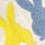 Homespun Easter Three Bunnies Bath Rug, 20x30