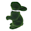 Providence Green Flocked Standing Rabbit, 18"