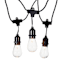 30-Count Clear D40 Edison String Lights with Black Commercial Wire