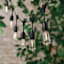 15-Count Solar LED Filament Bulb Edison String Lights with Black Commercial Wire