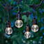 30-Count Clear G40 Globe String Lights with Black Commercial Wire
