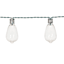 15-Count Solar LED Edison String Lights with Green Wire