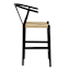 Denise Wishbone Wooden Counter Stool, Black