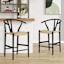 Denise Wishbone Wooden Counter Stool, Black
