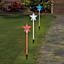 LED Patriotic Shooting Star Lawn Stakes, Set of 3