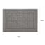 (E195) Crosby St. Santorini Grey Border Indoor & Outdoor Accent Rug, 2x3