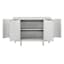 Found & Fable Lena Faux Wood Textured Media Cabinet, White