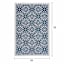 (E308) New Zealand Cobalt Blue Woven Indoor & Outdoor Area Rug, 5x7