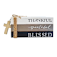 Thankful Grateful Blessed Wood Block Decor, 7x3