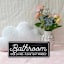 Bathroom Plaque, 8x3