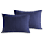 Crosby St. 3-Piece Navy Blue Washed Cotton Waffle Comforter Set, King