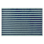 Teal/Blue Striped Woven Pet Layering Rug 24X36