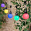 12-Count LED Color Change G60 Globe String Lights Black Commercial Wire with Remote & Timer