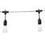 24-Count LED Filament Bulb Edison String Lights with Black Commercial Wire