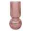 Pink Bottom Bubble Ribbed Vase, 9"