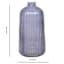 Blue Ribbed Narrow Opening Vase, 8.5"
