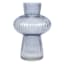 Blue Bubble Ribbed Glass Vase, 8.5"