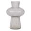 Clear Bubble Ribbed Glass Vase, 8.5"