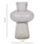Clear Bubble Ribbed Glass Vase, 8.5"