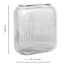 Clear Rectangle Ribbed Vase, 7"