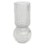 Clear Bottom Bubble Ribbed Vase, 9"