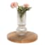 Clear Bottom Bubble Ribbed Vase, 9"