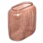 Pink Rectangle Ribbed Vase, 7"