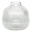 Clear Round Ribbed Vase, 6"