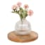 Clear Round Ribbed Vase, 6"