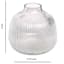 Clear Round Ribbed Vase, 6"