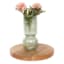 Green Bottom Bubble Ribbed Vase, 9"