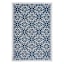 (E308) Cobalt New Zealand Kenton Border Area Rug, 8x10
