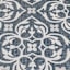 (E308) Cobalt New Zealand Kenton Border Area Rug, 8x10