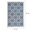 (E308) Cobalt New Zealand Kenton Border Area Rug, 8x10