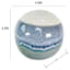Blue Aqua Reactive Glaze Ceramic Sphere, 5"