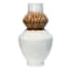 Cream & Brown  Ceramic Decorative Vase, 15.4"