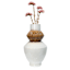 Cream & Brown  Ceramic Decorative Vase, 15.4"