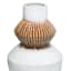 Cream & Brown  Ceramic Decorative Vase, 15.4"