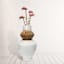 Cream & Brown  Ceramic Decorative Vase, 15.4"