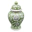 Green Chinoiserie Porcelain Jar, 7x12