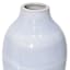 White & Light Blue Ceramic Vase, 13"