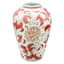 Coral Chinoiserie Porcelain Vase, 7x10
