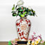 Coral Chinoiserie Porcelain Vase, 7x10
